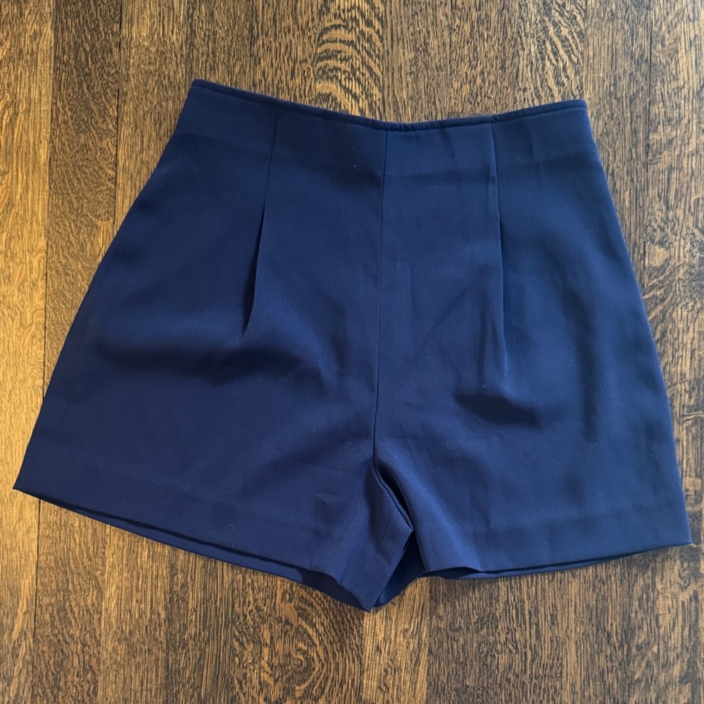 Club Monaco Dark Blue High Waist Women's Shorts